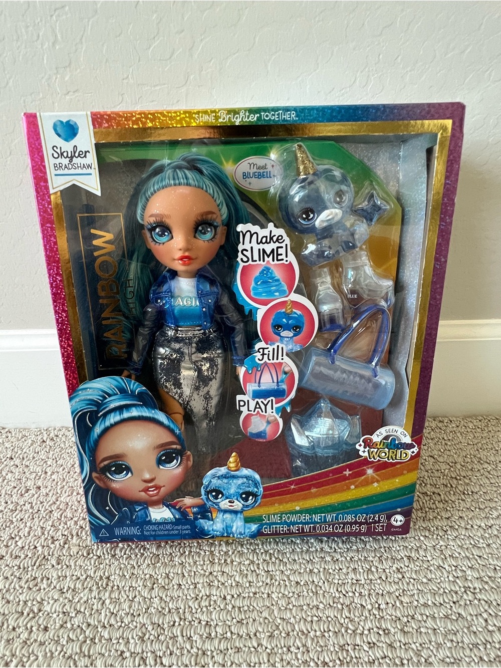 Rainbow High Rainbow World Skyler Bradshaw Doll Playset 2024 NIB $30